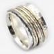 Promise rings, Gold spinners, Wide Spinner Ring, Spinner Ring, Meditation Ring, Worry Ring, Fidget Ring, 6 Band Spinner, Unisex Spinner Ring