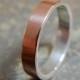 FUSED Silver & Copper 4 to 8 mm // Men's Wedding Ring // Women's Wedding Ring // Men's Wedding Band // Women's Wedding Band // Unique Band