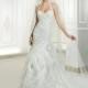 Glamorous Organza Satin Halter Neckline Natural Waistline Mermaid Wedding Dress With Embroidery & Beadings - overpinks.com