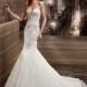 Marvelous Lace & Satin Sweetheart Neckline See-through Mermaid Wedding Dresses with Chemical Lace Appliques - overpinks.com