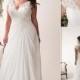 Plus Size Wedding Dresses Cheap 2016 V Neck Pleats Chiffon Long Bridal Gowns Lace Up Open Back Maxi Size Dress For Fat Brides White Wedding Dress Amazing Wedding Dresses From Firstladybridals, $92.33