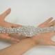 SALE Diamante Applique, rhinestone applique,crystal bridal applique, wedding applique, pearl beaded applique, wedding belt