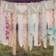 Wedding Banner - LOVE - Rag Tie Galand Banner - Shabby Chic Wedding Decor - Shabby Chic Nursery Decor - Baby Shower Banner
