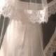 Wedding lace veil, lace veil with a type, ivory veil. White veil