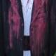 Bloody TUXEDO COAT Bloody Vampire Costume Waist Coat Dia de Los Muertos Costume for Men Size 40 REGULAR Corpse Groom by SweetDarknessDesigns