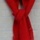 Sciarpa lunga, knitted scarf, sciarpa rossa, sciarpa con frange, sciarpa a maglia, accessori invernale, regalo per lei, sciarpa fatta a mano