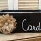 Distressed Black and White Wedding Cards Box Wooden Rustic Wedding Cards Holder