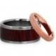 ON SALE Wedding Ring Set - Rose Gold Ring & Bloodwood Wooden  Ring, Ring Armor Included