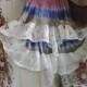 victoriantailor.com Gypsy Bohemian Tie Dye Pink Antique Lace Ruffle Skirt, Renaissance, Victorian, Vintage, Dress