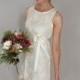 MOLLIE - cream lace shift dress bridesmaid dress flower girl's dress with pretty scalloped hem - vintage, rustic, bohemian wedding