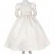 Ivory Rosebud Ribbon Embroidered Cap Sleeve Dress Style: D1043 - Charming Wedding Party Dresses