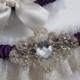 Purple Wedding Garter Set, Ivory Lace Bridal Garter, Plum, Eggplant, Amethyst Prom Garters, Crystal, Rustic Garter, Vintage-Country Bride