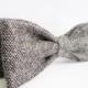 Skinny Bow Tie - Black/Grey Tweed
