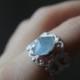Aquamarine ring silver Filigree Ring,art nouveau ring,Victorian ring,art deco ring,minimalist rings,auqa blue,stone ring,gypsy rings,healing