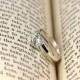 Low Profile Moissanite Ring - Sterling Silver 14k Yellow, Rose Gold 14k Palladium White Gold 950 Palladium - Engagement Wedding Promise Ring