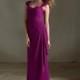 Stunning Chiffon & Stretch Satin Sheath Sweetheart Neck Raised Waistline Bridesmaid Dress - overpinks.com