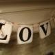 Love Banner/ Wedding Reception Decoration /Bridal Shower Decor /Photo Prop / Wedding Garland / Sweetheart Table / You Pick the Colors