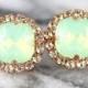 Mint Earrings,Mint Opal Earrings,Mint Opal Swarovski Earrings,Rose Gold Earrings,Bridesmaids Earrings,Bridal Earrings,Mint Opal Studs