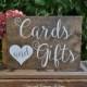 CaRdS & GiFtS SiGn - Guestbook sign - Calligraphy Lettering - Sweetheart Table Sign - RuSTic WeDDing SiGn - Stained Wedding Sign - 10 x 7
