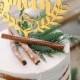Wedding Cake Topper Custom surname Personalized Surname Wood Gold Cake Topper Rustic Wedding Cake Topper Boho Cake Topper