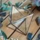 Glass geometric florarium - Handmade Geometric Terrarium - Glass Octahedron - Glass Planter- Home decor - Wedding table decor