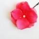 Pink Flower Hair Pin -- Fuchsia Pink Hydrangea Flower Hair Clip / Bobby Pin - Wedding Hair Accessory