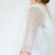 White Bridal Linen Scarf Lace Shawl Knitted Sheer Wrap Wedding Lace Stole Lace Wings