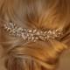 Emily Hair vine- Wedding Hairvine, Bridal hairpiece, Headdress, Veil Topper, Pearl, Crystal, Adornment, Vintage, Rustic, Art Deco,