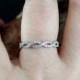 Diamond Infinity Wedding Band Ring Womans Split Shank 14k 18k White Yellow Rose Gold-Platinum-Custom made-Engagement-Anniversary-Wedding