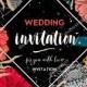 Wedding invitation.Floral vector wedding invitation template