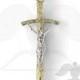 Pope Catholic Cross pendant 14kYG and 14KWG custommade, handmade, made to order - 091
