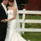 Waltz Length Style Single layer Bride Wedding Veil 49 inch Long custom white, ivory or diamond
