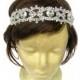 1920 Headpiece, Wedding Accessories, Great Gatsby Headpiece, Flapper Headband, Bridal Headpiece, 20s, Rhinestone Hair Jewelry