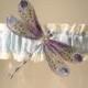 wedding garter Winged DRAGONFLY Handpainted a PETERENE original design