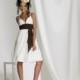 Noticeable 2017 Spaghetti Straps V-neck Empire Waist White Chiffon Knee Length Excellent In Canada Bridesmaid Dress Prices - dressosity.com