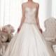 Stunning Tulle & Satin Ball Gown V-Neck Dropped Waistline Wedding Dress With Delicate Embroidery - overpinks.com