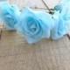 Blue Rose Wedding Hair Pins, Ivory Bridal Hair Pins, Hair Accessories,  Bridesmaid Hair, Woodland - Set of 4