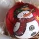 Snowman tree ball glass Christmas-tree decoration New-year decor ornament tree