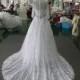 2017 Deep V Neckline Full Lace Court Train Beading Wedding Gown In Canada Wedding Dress Prices - dressosity.com