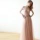 Pink tulle maxi dress, Bridesmaids pink straps maxi gown, Fairy tulle maxi dress