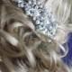 CRYSTAL and PEARL wedding bridal headpiece hair comb