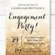 Engagement Party Invitation Printable, Black and Gold Engagement Invitation Template, Sparkle Engagement Invites, Glitter Engagement Invite