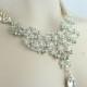 Bridal Necklace - Statement Bridal Jewelry - Chandelier Bridal Earrings - Crystal Bridal - Vintage Style - Rhinestone Bridal - Pearl Bridal