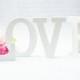 Wedding Love Sign Wooden Love Sign Wedding Table Decor Candy Bar Sign Love Sign Sweetheart table Decoration White love sign