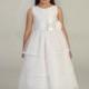 White Satin Bodice w/ Tiered Organza Skirt Dress Style: DSK410 - Charming Wedding Party Dresses