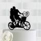 Wedding Cake Topper,Bicycle Cake Topper,Mr & Mrs Cake Topper,Bride And Groom On Bike Cake Topper,Wedding Topper,Silhouette Wedding Topper