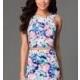 Short Two Piece Floral Print Dress by As U Wish - Brand Prom Dresses