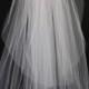 Wedding veil w/ 30 in blusher/top tier chapel veil, floor length veil, waltz length veil, classic, sheer, plain, bridal veil, cathedral veil
