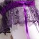 Delicate purple lace garter