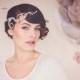Autumn Wedding Bridal Hair Adornment. Jewelry Hair Vine. Wedding Hair Jewelry. The Elsie Silver Crystal Hair Vine #145